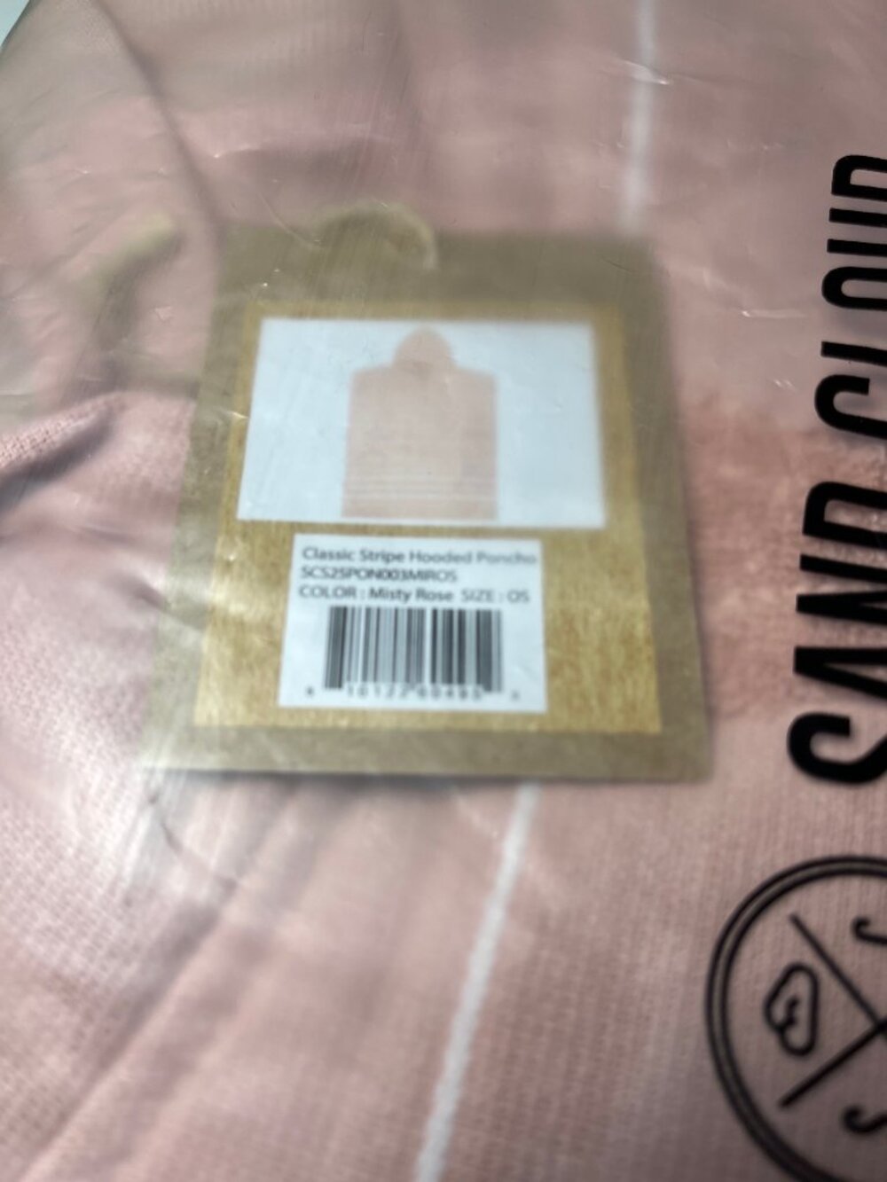 Sand Cloud Misty Pink Poncho/Beach Coverup - Brand New in wrapping - Picture 4 of 5